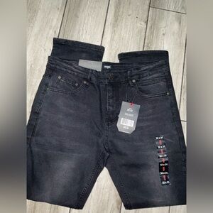 New Mens Blu Rock flex jeans black size 32 31 slim fit